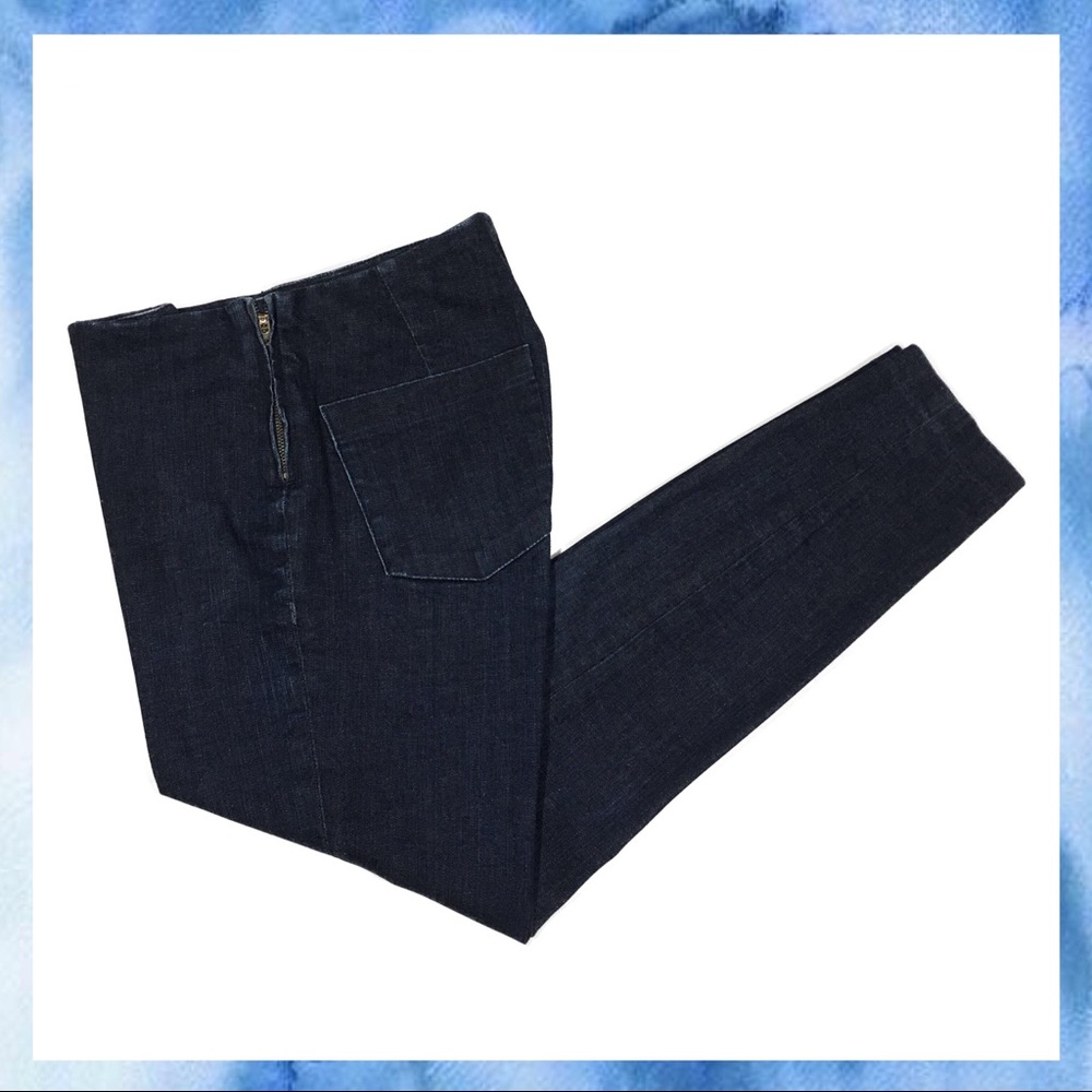 J Brand Clean Rins Mid Rise Skinny Cropped Jeans